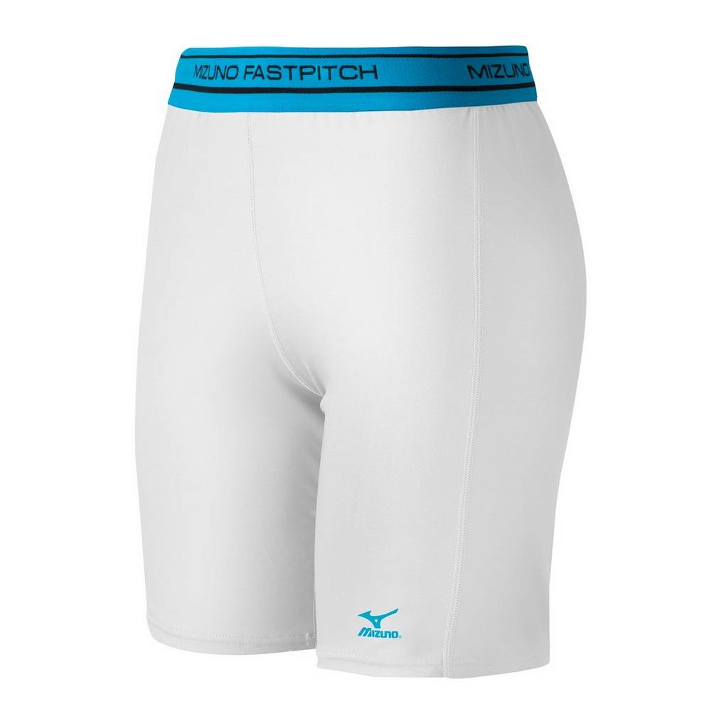 Pantaloncini Mizuno Softball Basse Rise Compression Sliding Donna - Bianche - 21347-EMGT